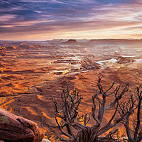 Sunset as seen from the Green River Overlook.