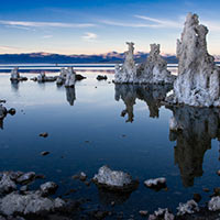 Interesting light catching the tufas of Mono Lake post sunset.