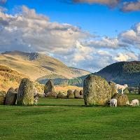 Castlerigg stone circle is speculated to be around 4,500 thousand years old. On this evening the lambs were running around playing king of the hill on a few of the toppled stones. Timeless.