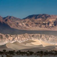 Shot from a few miles out as a sand storm began to rage on the far side of the dunes I thought this a great tilt shift opportunity.