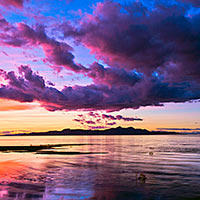 Shot out at the Great Salt Lake. This was perhaps one of the most amazing sunsets I've ever seen.