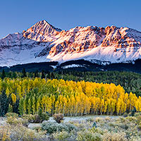 A Colorado icon, Wilson Peak is one of the more impressive peaks to catch a sunrise. The surrounding farms and forests only add to what was for me a brilliant fall experience.